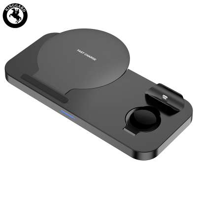 Wholesale foldable wireless charger watch earphone 3 in 1 15W/10W Qi Fast Charger Stand for samsung galaxy s10